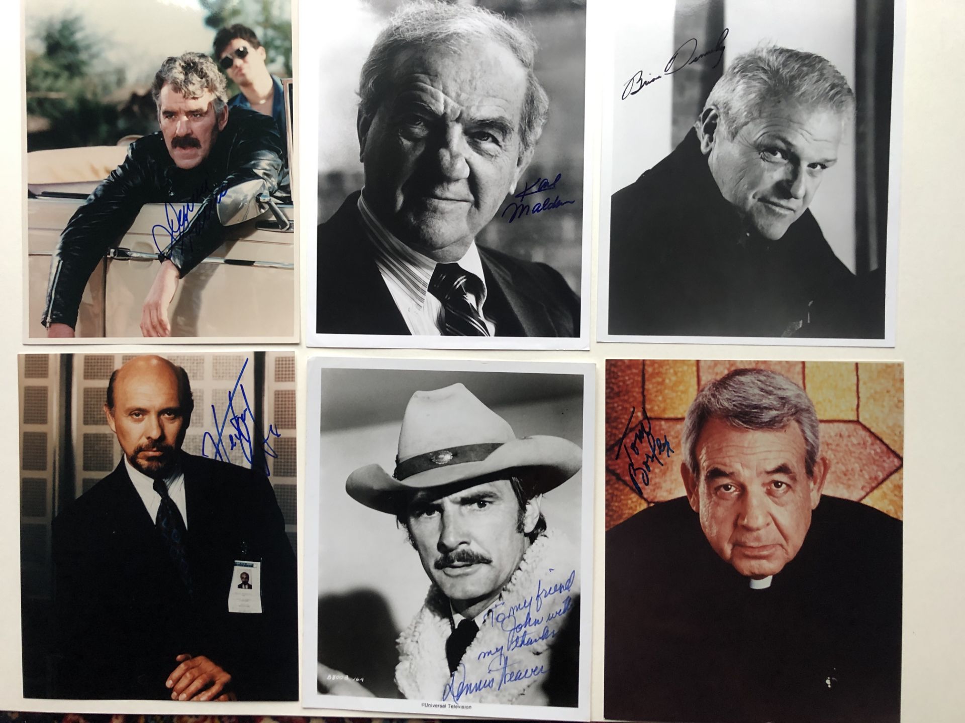 Hector Elizondo, Dennis Farina, Karl Malden, Dennis Weaver& More Original Signatures.