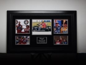 Nigel Mansell Original Signature Presentation.