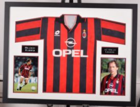 Franco Baresi Signed Shirt Presentation