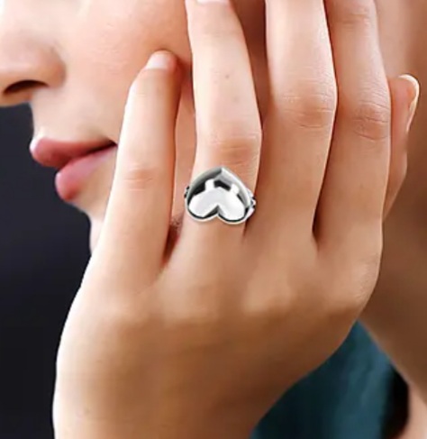 New! Sterling Silver Heart Ring - Image 4 of 5