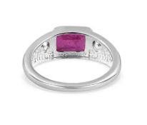 New! Cabo Delgado Ruby and Natural Cambodian Zircon Ring in Silver Sterling Silver