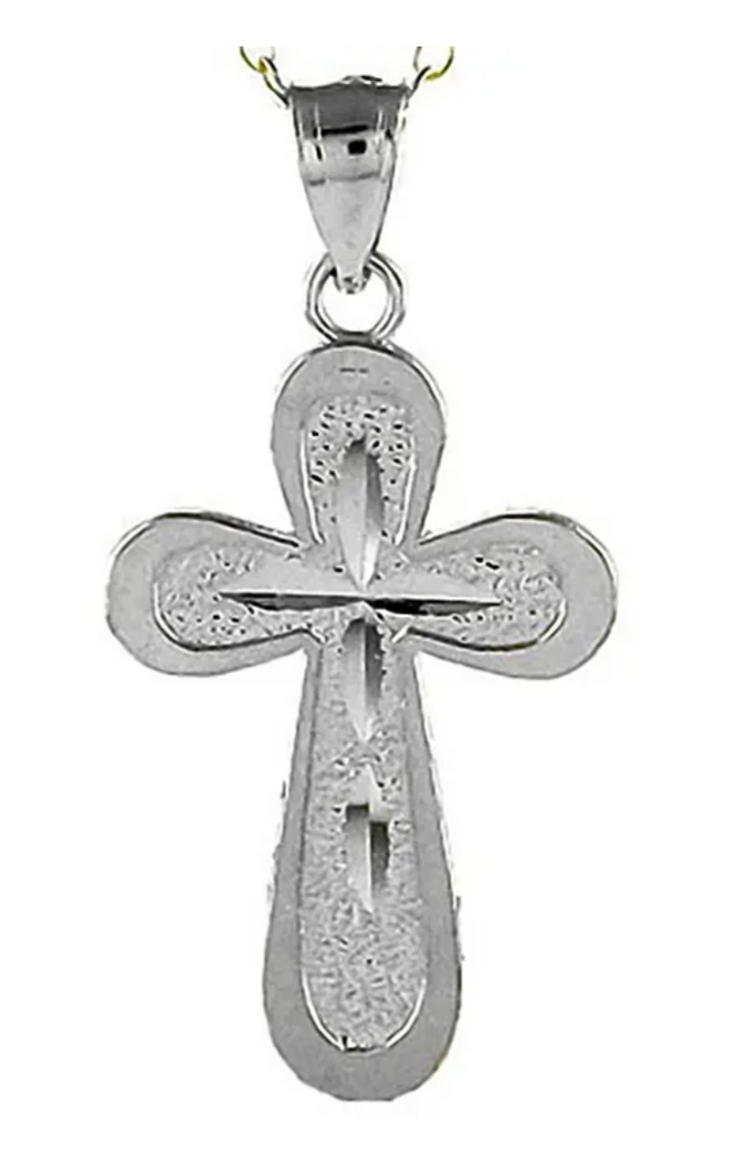 New! Sterling Silver Cross Pendant with Chain