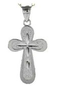 New! Sterling Silver Cross Pendant with Chain