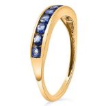 New! 9K Yellow Gold Masoala Sapphire Half-Eternity Band Ring