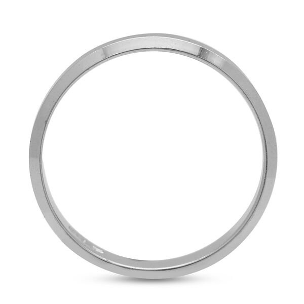New! 9K White Gold Bevel Edged Band Ring - Image 4 of 4