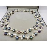 Cultured Pearl Necklace Silver Clasp New with Gift Box