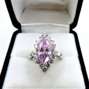 Sterling Silver Gemstone Ring 7 cts New With Gift Pouch.