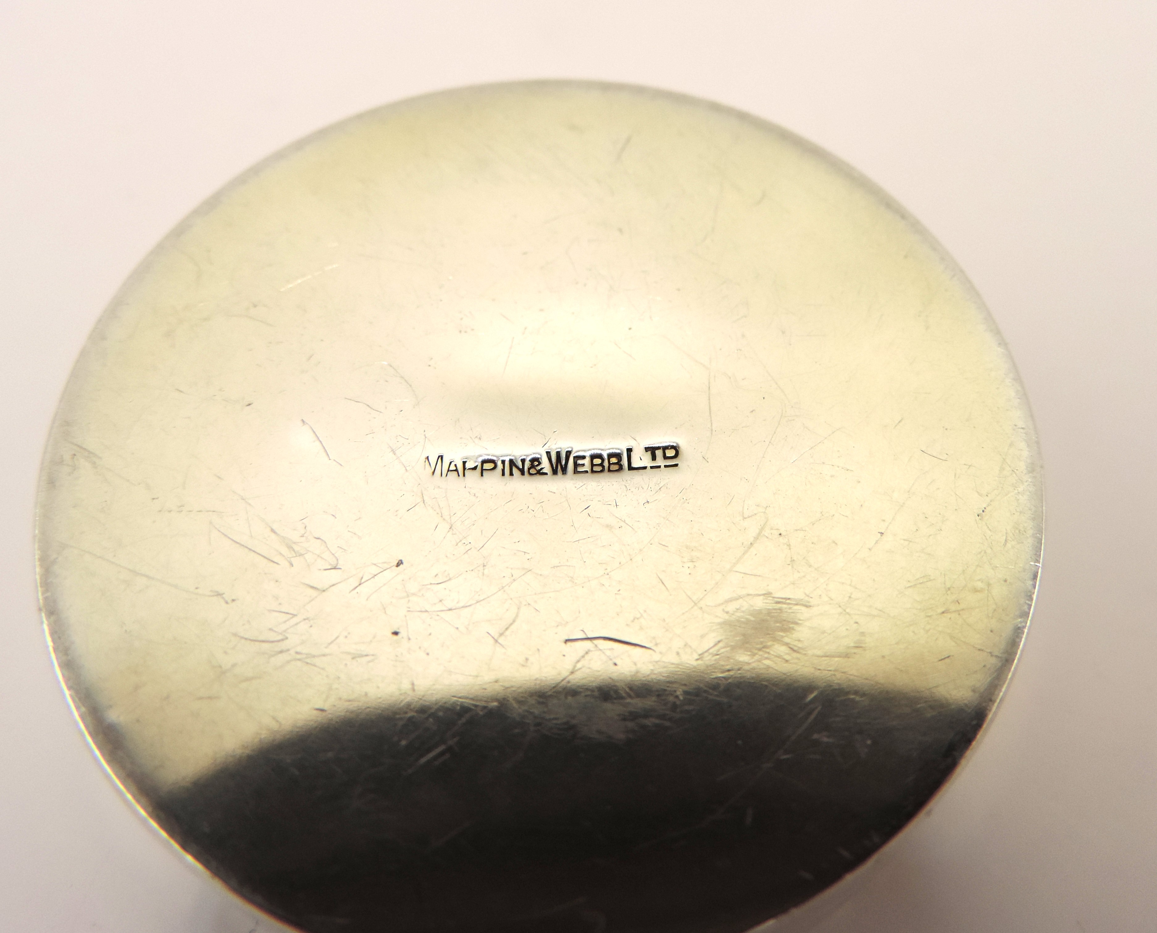 Antique Mappin & Webb Sterling Silver & Guilloche Enamel Pill Box Birmingham 1910 - Image 3 of 5