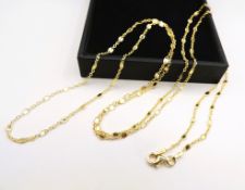 18K Gold on Sterling Silver 36 inch Necklace Made in Italy New with Gift Pouch
