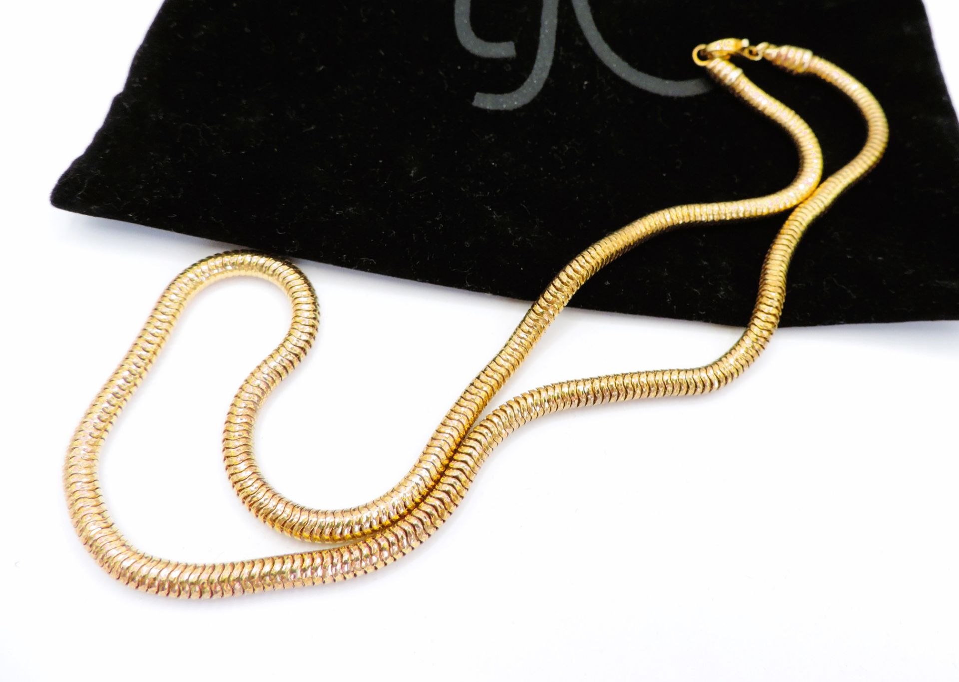 14K Gold on Sterling Silver Chain Necklace Made in Italy 23 grams New with Gift Pouch - Image 4 of 4