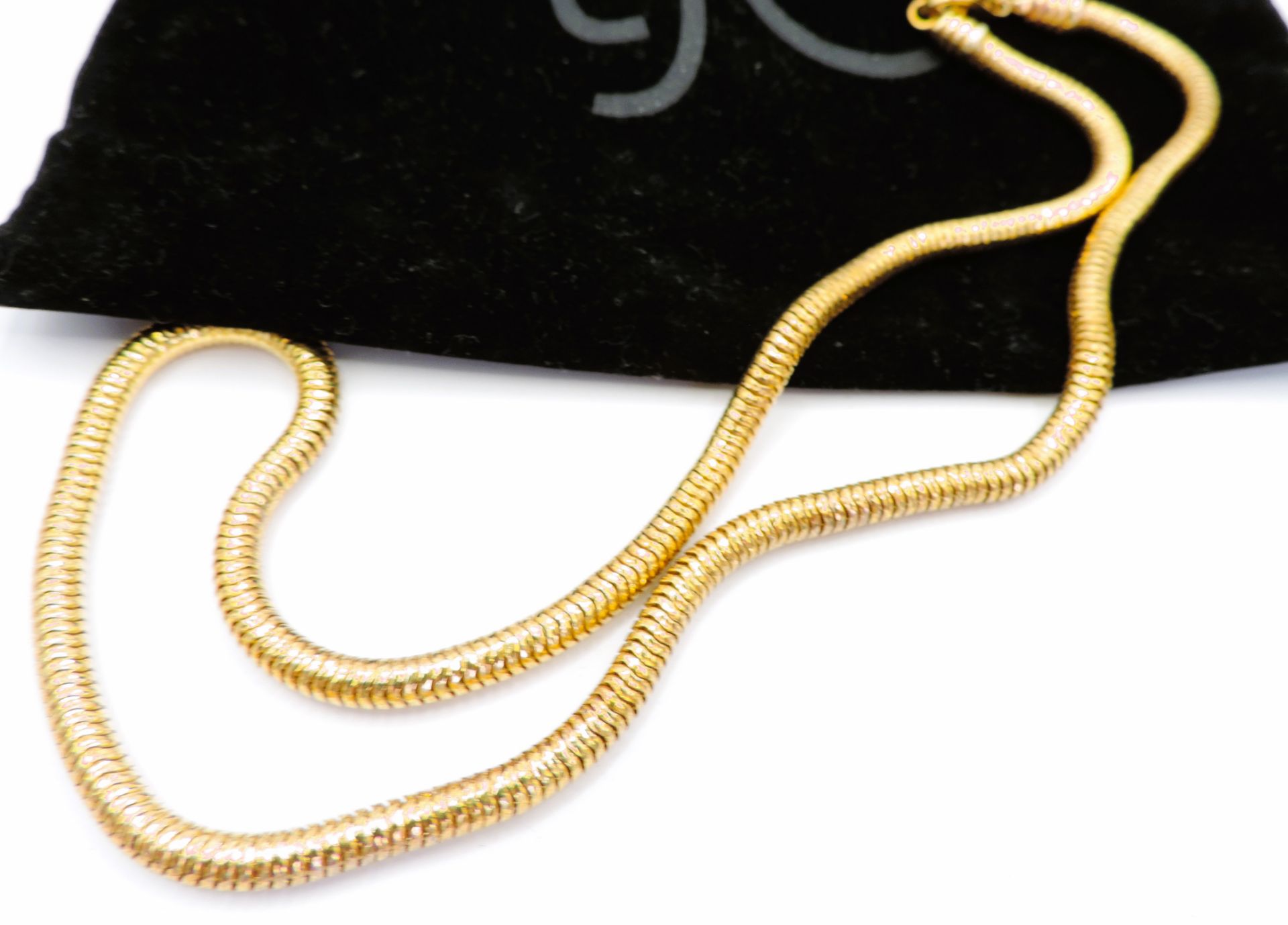 14K Gold on Sterling Silver Chain Necklace Made in Italy 23 grams New with Gift Pouch - Image 2 of 4