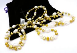 48 inch Opera Length Cultured Pearl Necklace New with Gift Pouch