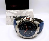 Morphic M36 Series Leather-Band Chronograph Watch MPH3603 New Boxed Working RRP £445.49