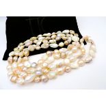 44 inch Opera Length Cultured Pearl Necklace New with Gift Pouch