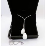 Sterling Silver Lariat Necklace New with Gift Box