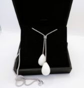 Sterling Silver Lariat Necklace New with Gift Box