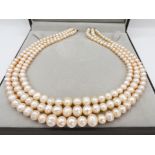 Champagne Cultured Pearl Necklace New with Gift Box