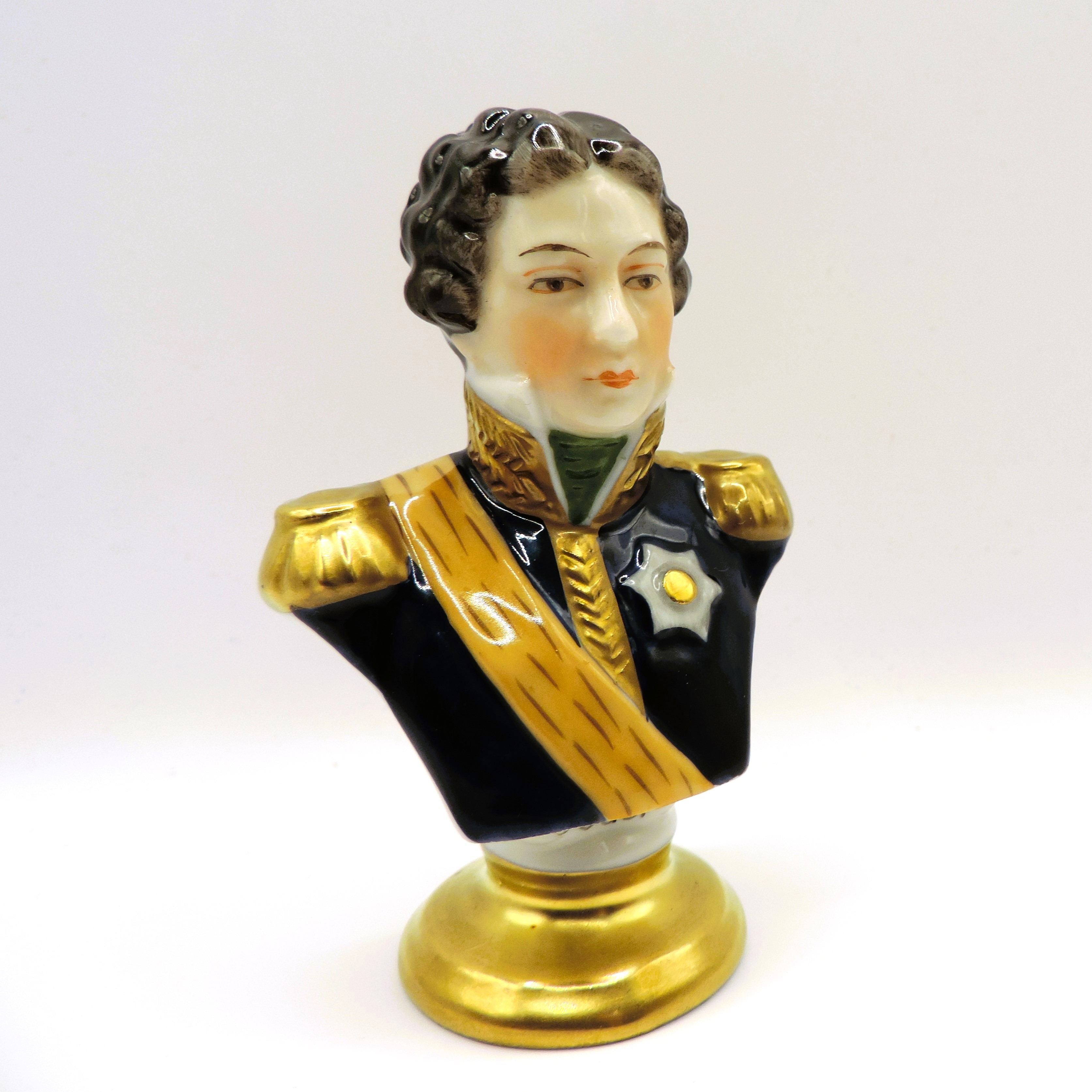 Rudolf Kammer Volkstedt Porcelain Bust of Napoleonic Marshal General Jean-de-Dieu Soult - Image 2 of 8