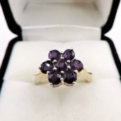 Sterling Silver Amethyst Ring New With Gift Pouch
