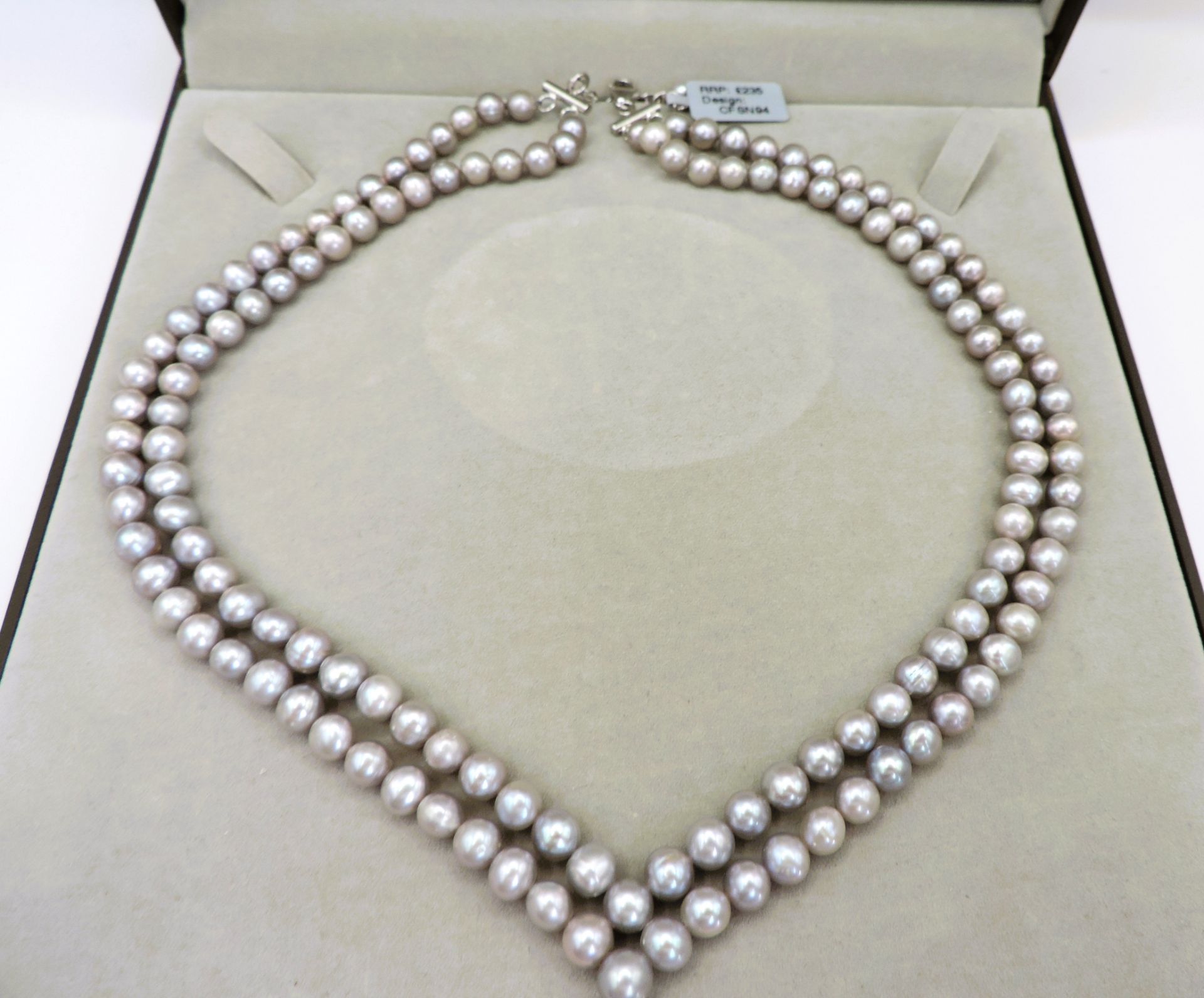 Cultured Pearl Necklace Silver Clasp New with Gift Box RRP £235 - Image 3 of 5