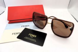 FENDI Brown Framed Sunglasses FF 0427F/S New with Case