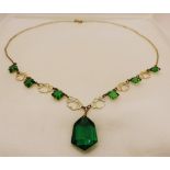 Vintage Art Deco Style Necklace with Gift Box