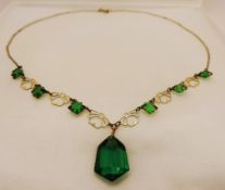 Vintage Art Deco Style Necklace with Gift Box