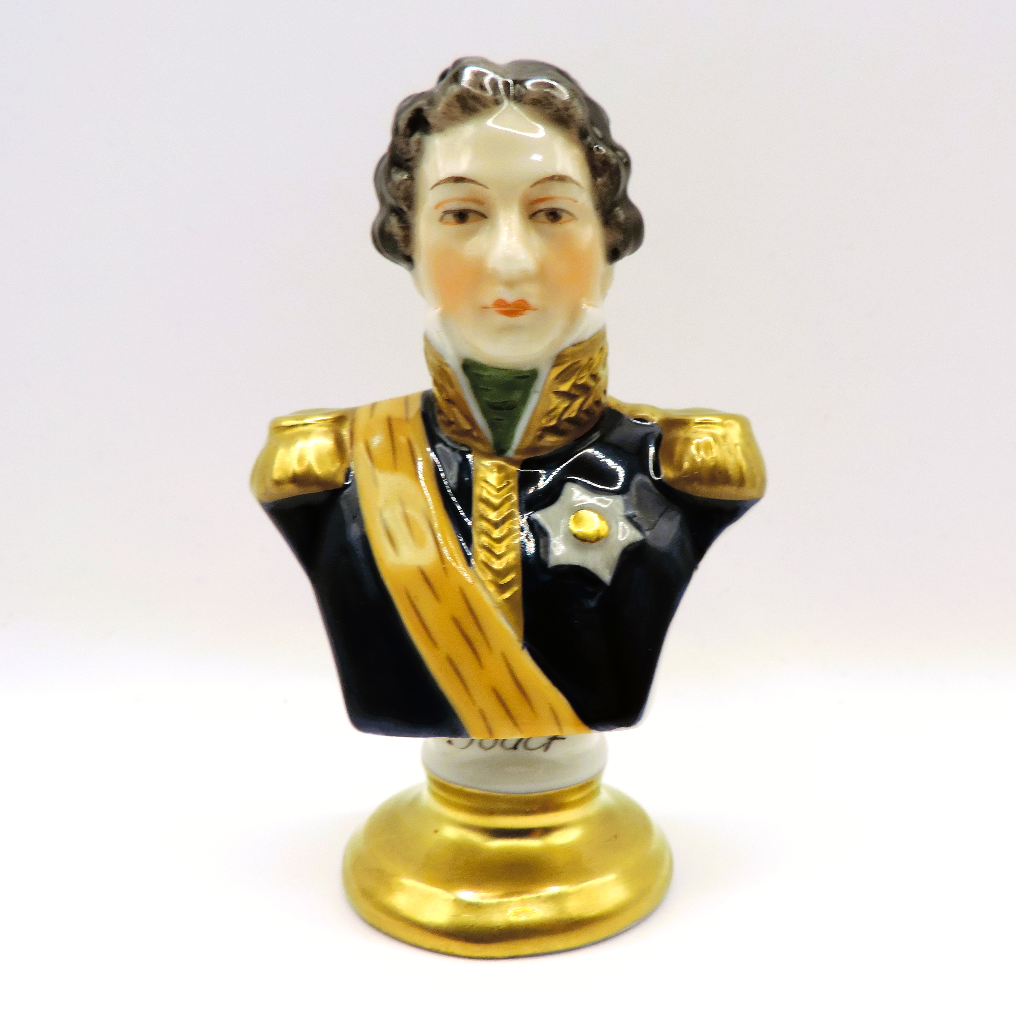 Rudolf Kammer Volkstedt Porcelain Bust of Napoleonic Marshal General Jean-de-Dieu Soult - Image 8 of 8