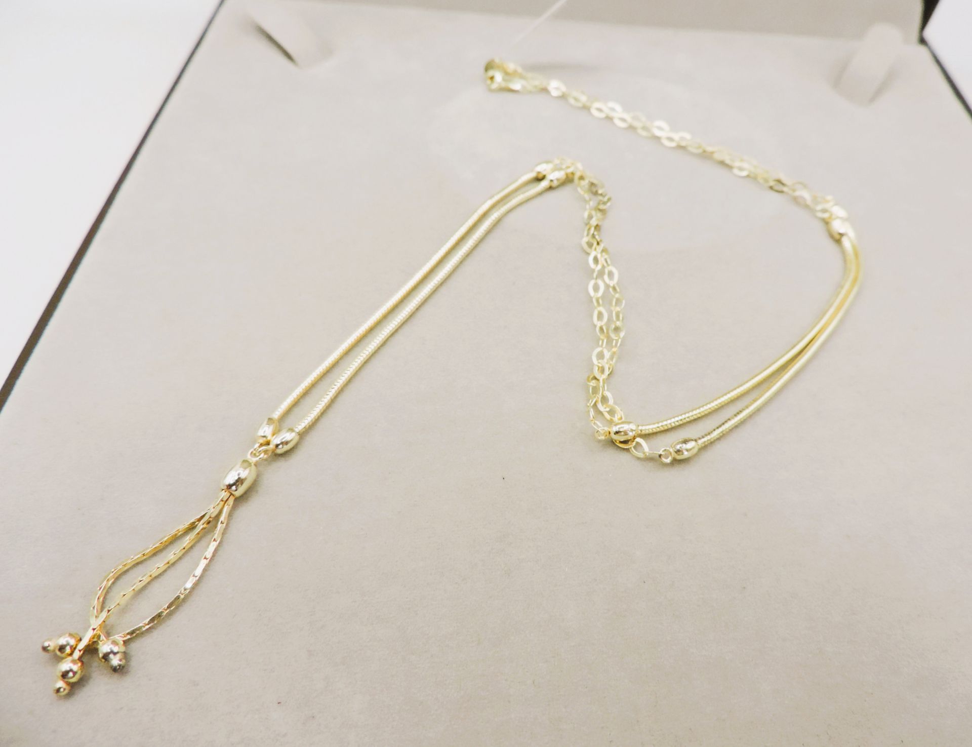 14k Gold on Sterling Silver Necklace New with Gift Box - Image 3 of 4