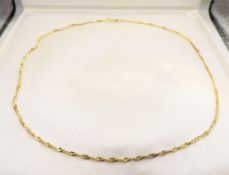 18k Gold on Sterling Silver Chain Necklace Made in Italy New with Gift Pouch