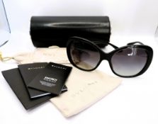 BVLGARI Black Sunglasses 8171-C Jewelled Hinged Detail New with Box & Certificate