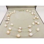 17 inch Cultured Pearl Necklace New with Gift Box