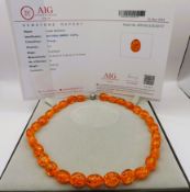 Natural Certified AAAA Grade Baltic Amber Necklace Silver Clasp New with Gift Box