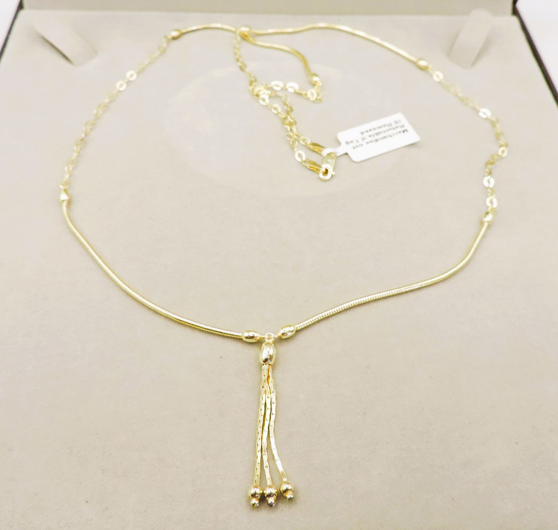 14k Gold on Sterling Silver Necklace New with Gift Box - Image 2 of 4