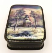 Vintage Russian Lacquer Hand Painted Box Signed by Artist