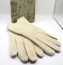 Vintage Harrods Gents Leather Driving Gloves Size 8 New Unworn Original Box