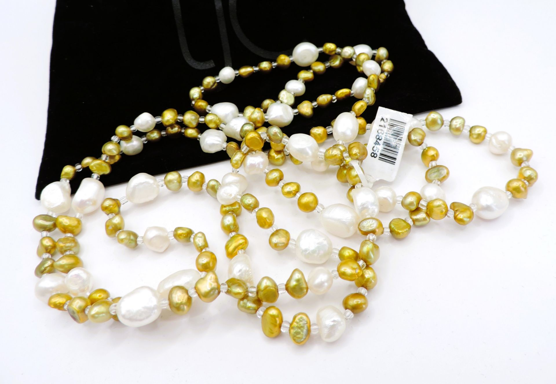 48 inch Opera Length Cultured Pearl Necklace New with Gift Pouch - Image 2 of 3