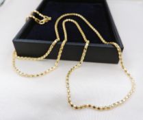Italian 18k on Sterling Silver 24 inch Necklace New with Gift Pouch