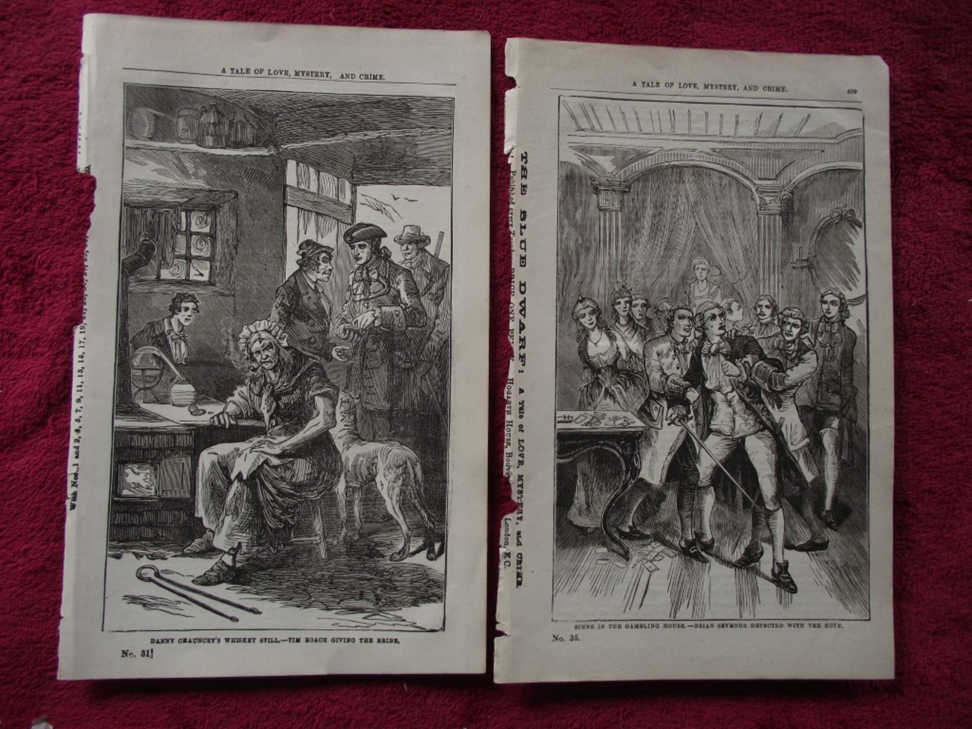 16 x Lithographic Prints From The Blue Dwarf - Percy B. St John - + 14 Prints - Circa 1880's - Image 27 of 39