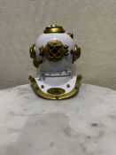 Small Decorative Divers Helmet - White 20cm