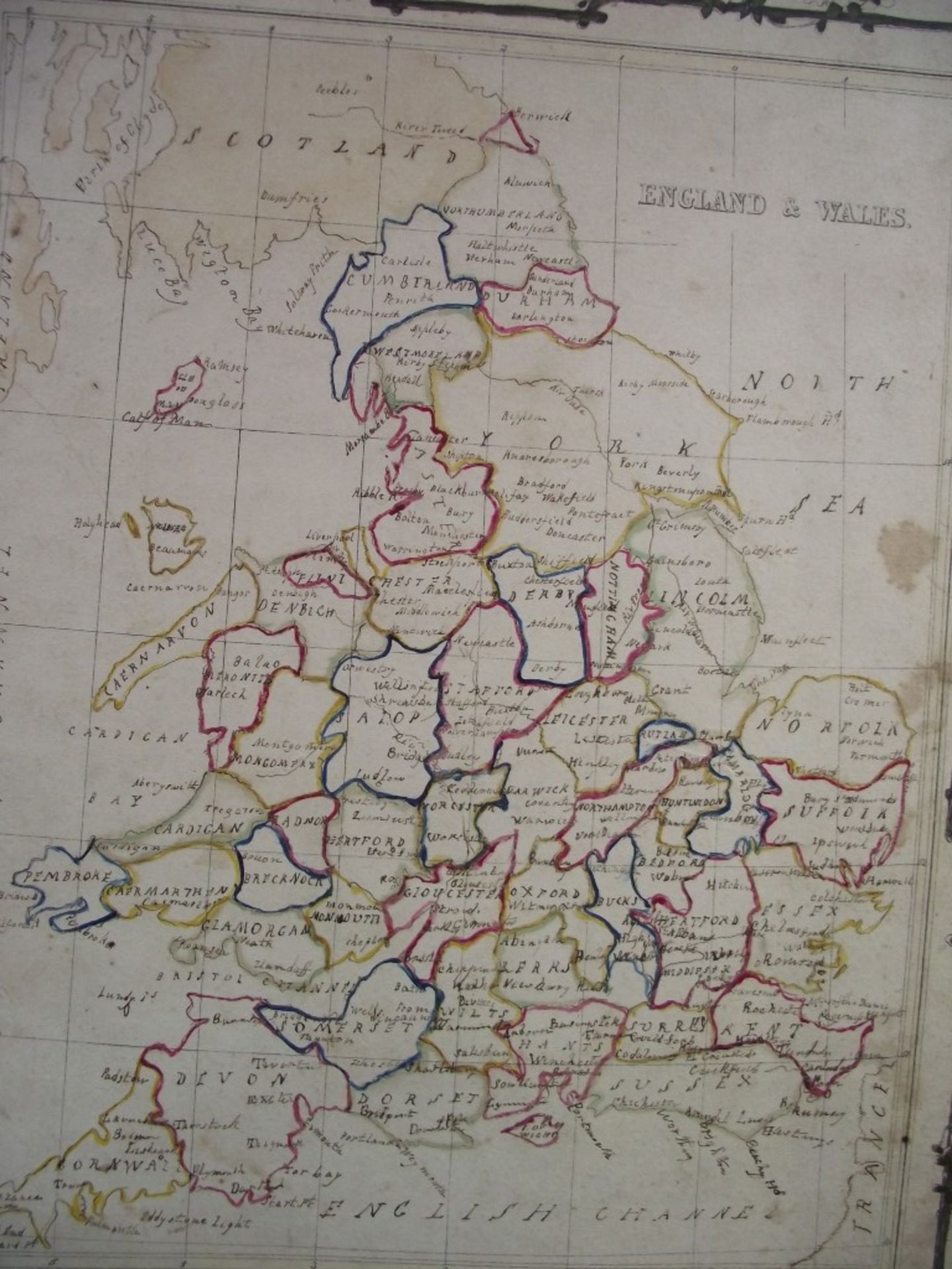 2 x 19th Century Hand Drawn Maps - Signed & Dated By Jane Edwards 1860 - Image 6 of 34