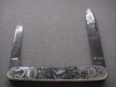 Victorian Diamond Jubilee 1897 Mother of Pearl Hafted Penknife
