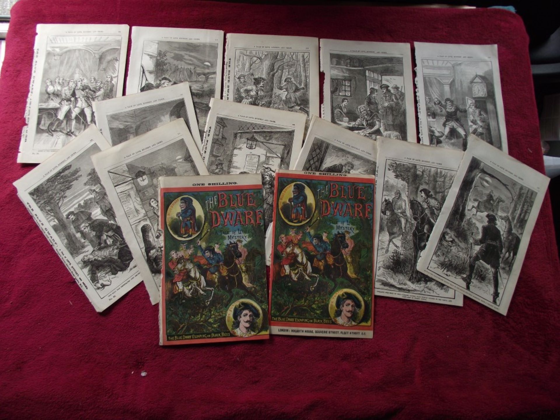 16 x Lithographic Prints From The Blue Dwarf - Percy B. St John - + 14 Prints - Circa 1880's - Image 25 of 39