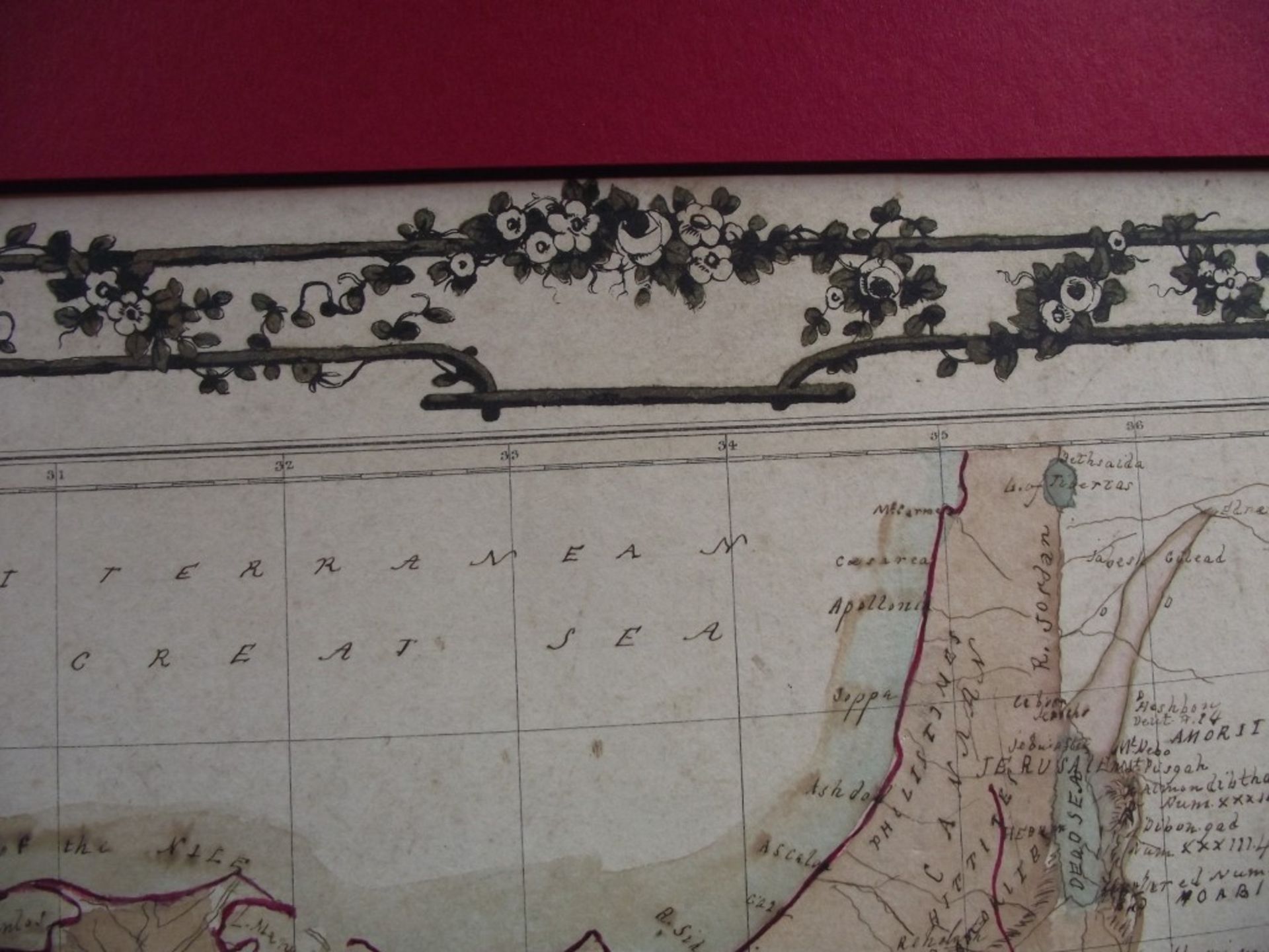 2 x 19th Century Hand Drawn Maps - Signed & Dated By Jane Edwards 1860 - Image 23 of 34