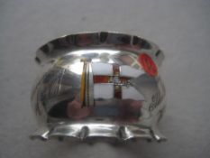 Edwardian Elder Dempster's R.M.J. Fantee Engraved Silver Napkin Ring