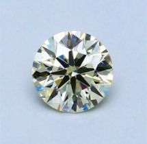 1 Pcs Diamond - 0.73Ct Round Brilliant Cut Fancy Diamond - Very Light Yellow - VVS1 – Investment