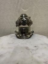 Small Decorative Divers Helmet - Chrome 20cm