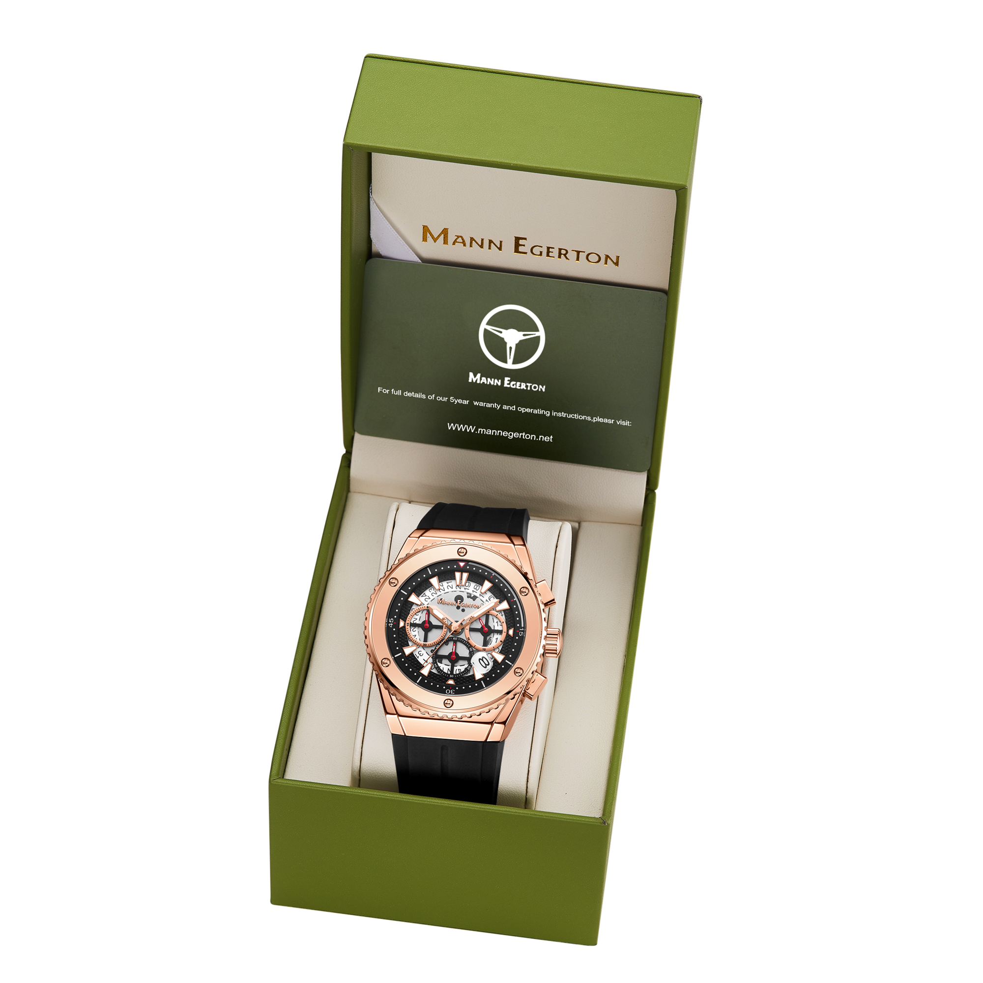 Mann Egerton Hand Assembled Fusion Rose Watch - Free Delivery & 5 Year Warranty - Image 2 of 5