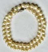Long Vintage String of Faux Pearls 60cm