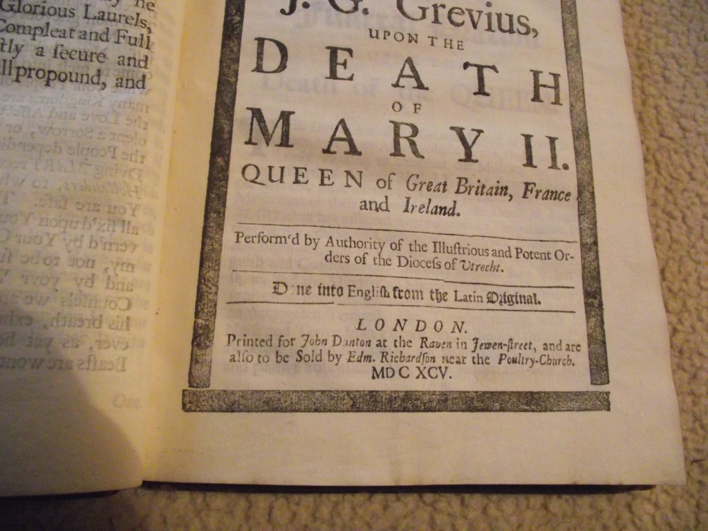 A Collection of The Funeral Orations Pronounc's By Public Authority In Holland - John Dunton 1695 - Image 14 of 38